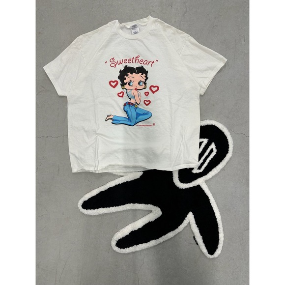 Betty Boop Other - Mens White Betty Boop Sweetheart Graphic T Shirt XL 2003 King Features